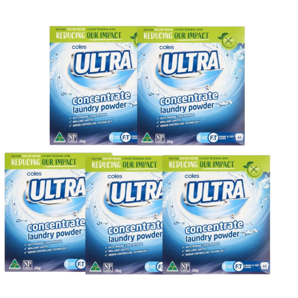 5 X Ultra Laundry Powder Concentrate Top & Front Loader | 2Kg Main image