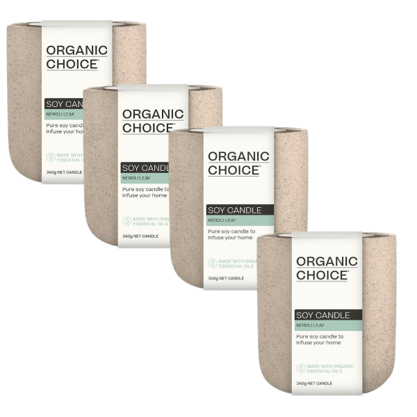4 X Organic Choice Soy Candle Neroli Leaf | 240g