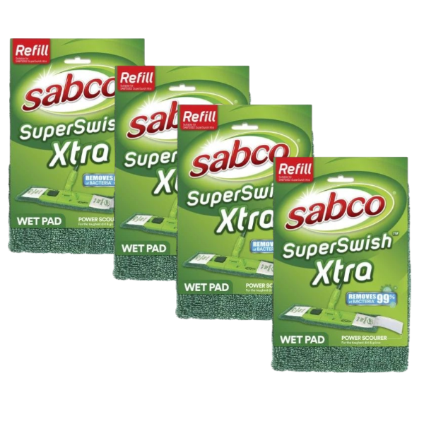 4 x Sabco Super Swish Xtra Wet Refill | 1 each