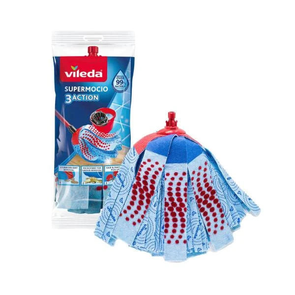 5 x Vileda Super Microfibre Plus Mop Refill | 1 each