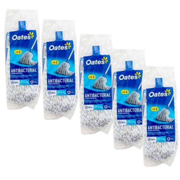 5 x Oates Antibacterial Mop Head Refill Large | 1 each