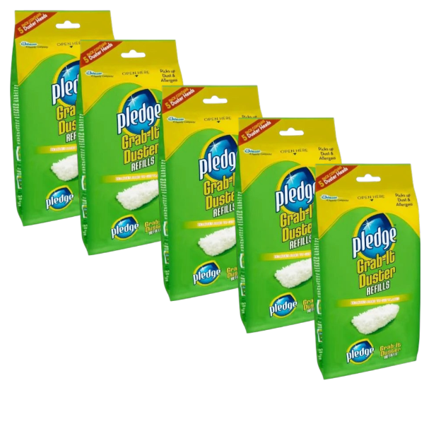 5 x Pledge Grab It Duster Heads Refill | 5 pack