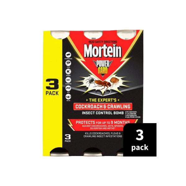 3 x Mortein Powergard Crawling Insect Control Bomb | 3 Pack