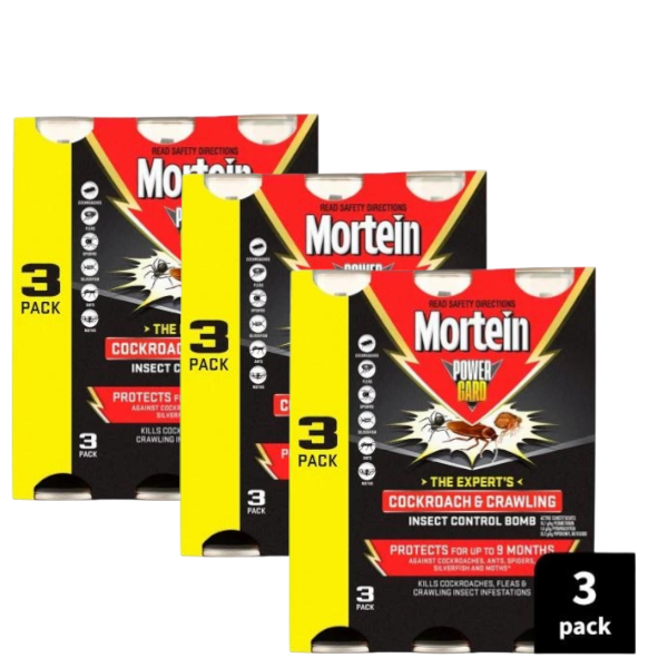 3 x Mortein Powergard Crawling Insect Control Bomb | 3 Pack