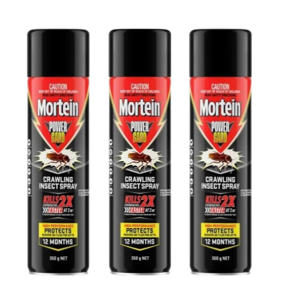 3 x Mortein Powergard Crawling Insect Surface Spray | 350g
