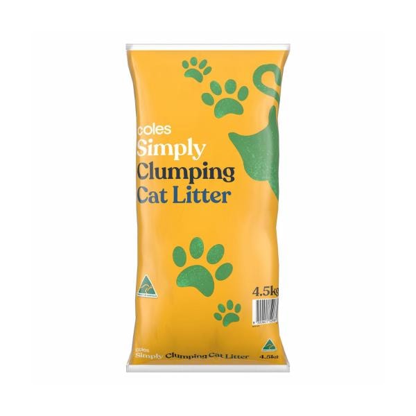 Coles Simply Cat Litter Clumping | 4.5kg Main image