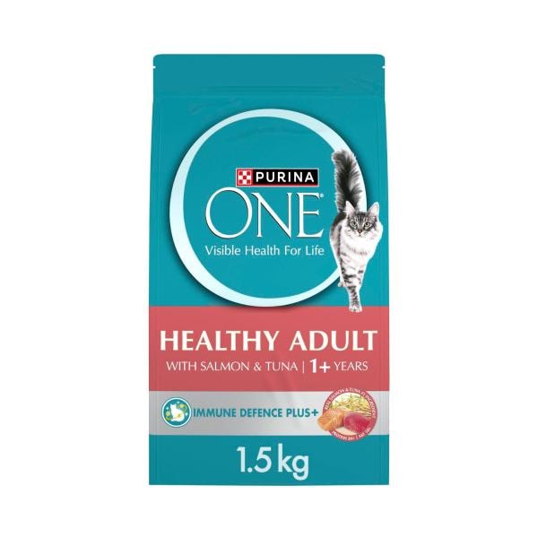 Purina One Adult Dry Cat Food Healthy Salmon And Tuna | 1.5kg Main image