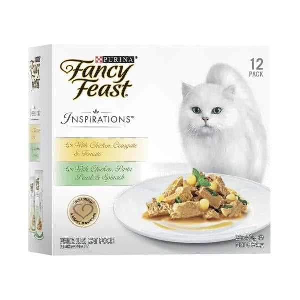Fancy Feast Inspirations Chicken Variety Cat Food 12x70g | 12 pack Main image