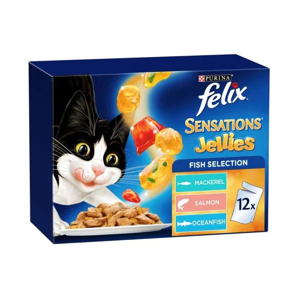 Felix Sensations Jellies Fishy Selection Cat Food | 12 pack Main image