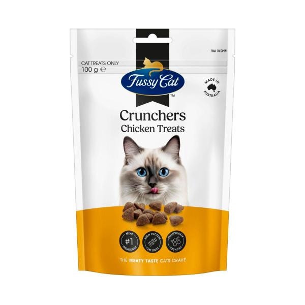 Fussy Cat Grain Free Crunchers Adult Cat Treats Chicken | 100g