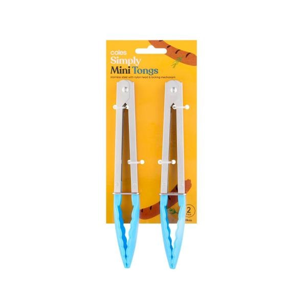 Coles Simply Mini Tongs | 2 Pack