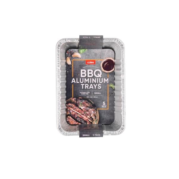 Coles Bbq Aluminium Small Trays | 5 pack