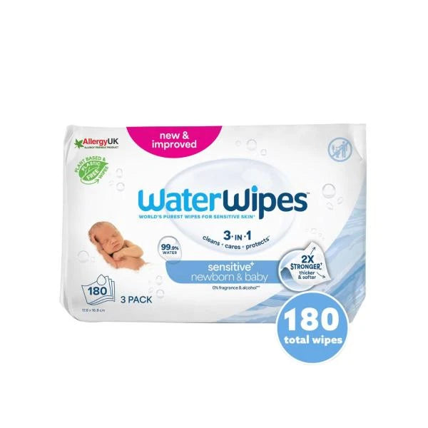 WaterWipes Baby & Newborn Sensitive Wipes | 180 Pack