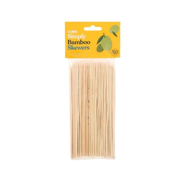 Coles Simply Bamboo Skewers | 150 Pack Main image